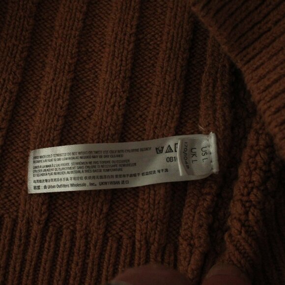 Free People Intimately Short + Sweet Sugar Almond Cable Knit Cropped Sweater L - Picture 6 of 6